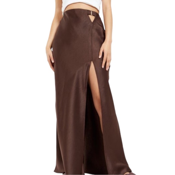 Bec + Bridge x Free People Nadia 2 | XS Brown Crop & High Rise Silky Skirt Set - Picture 15 of 15